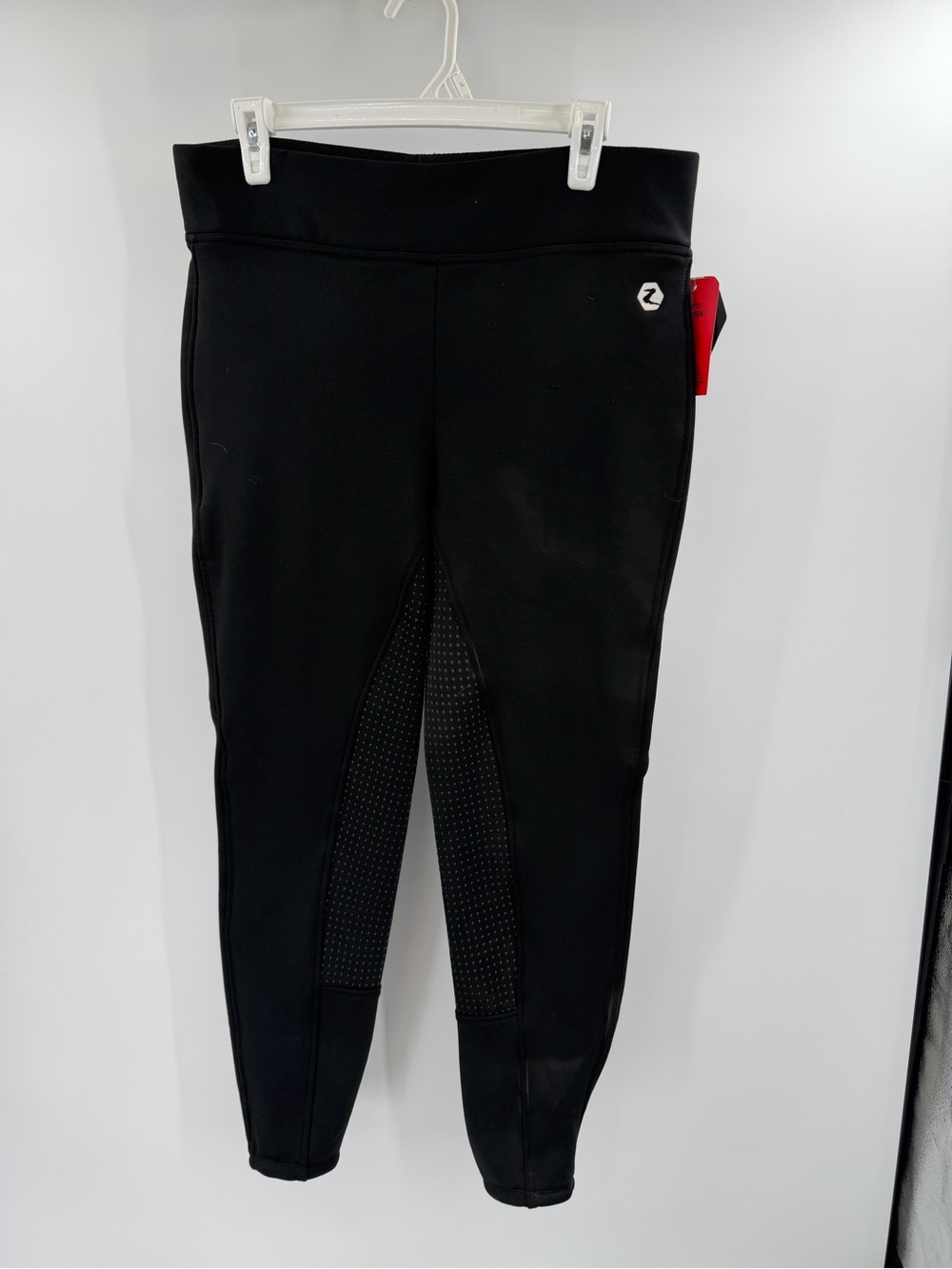 Horze Women's Active Fleece Lined Silicone Fullseat Tights Black Size 34 New